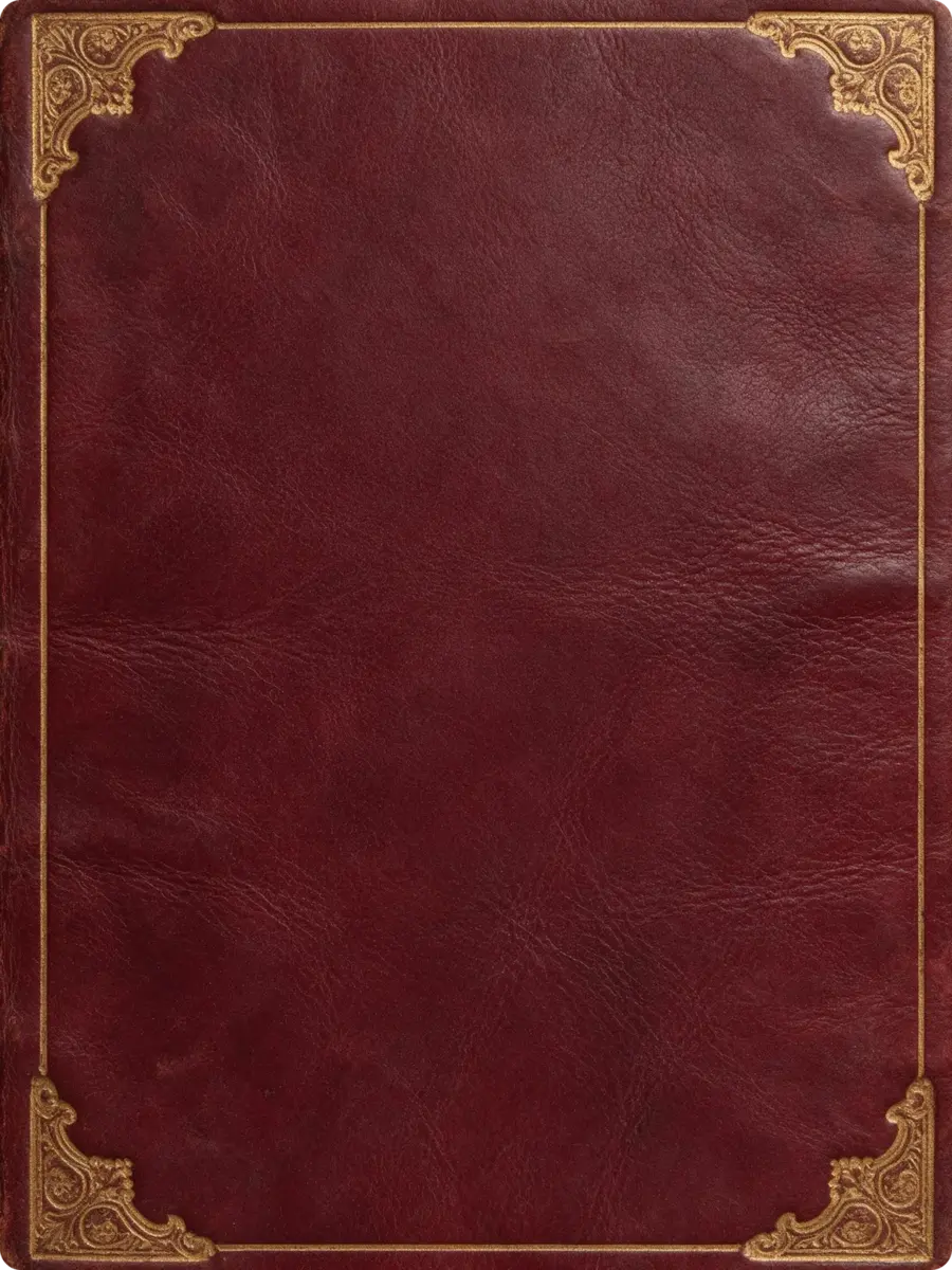 Gilded leather cover